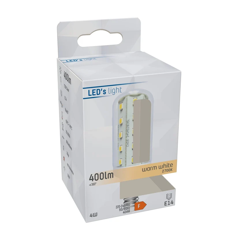 LED Kapsel E14 4W warmweiß Klar CRI97 für beste Farbwiedergabe T30 - LED's Light