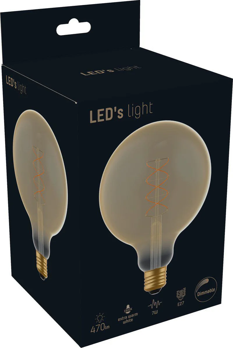 LED Filament XXL-Kugel G125 E27 4W 250lm 1800K Gold dimmbar Deko - DecoDim
