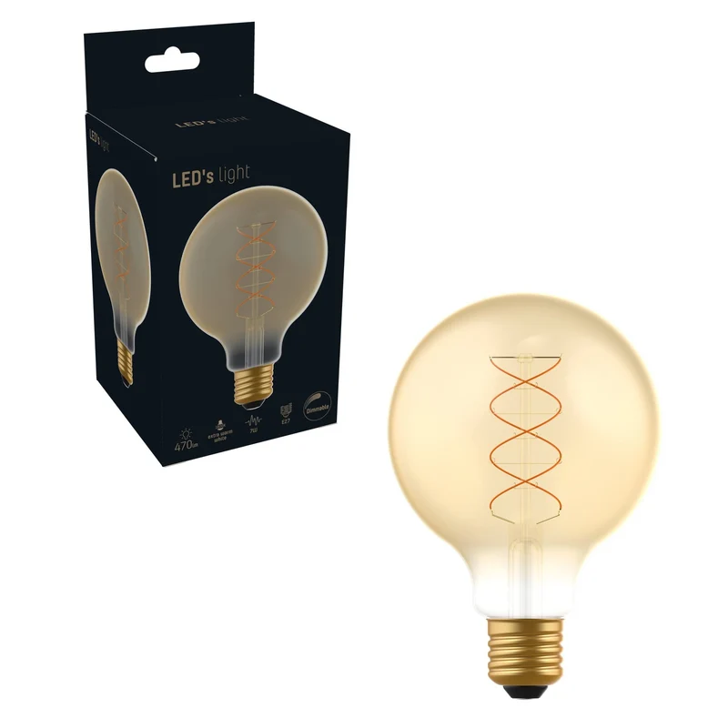 LED Filament Kugel G95 E27 4W 250lm 1800K Gold dimmbar Ø 95 mm - DecoDim