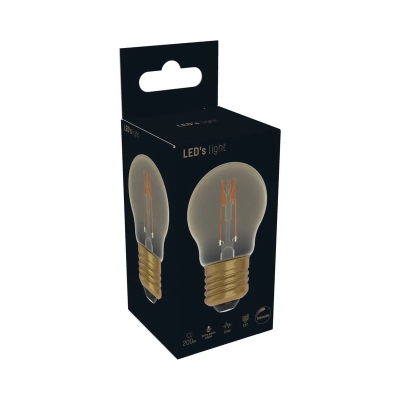 LED Filament Kugel G45 E27 2,5W 136lm 1800K Gold dimmbar Vintage - LED's Light