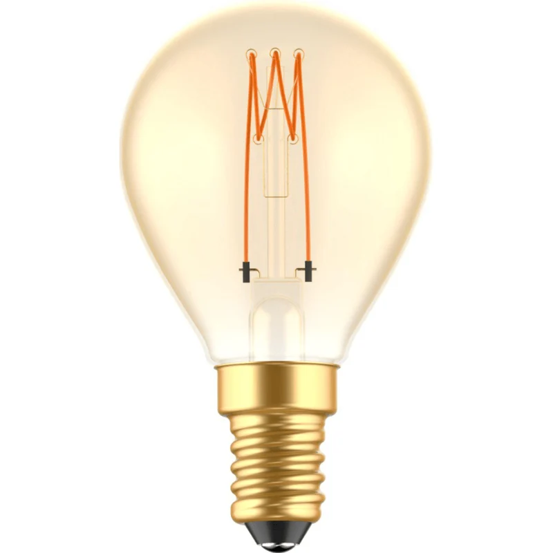 LED Filament Kugel G45 E14 2,5W 136lm 1800K Gold dimmbar Kerzenfassung - LED's Light