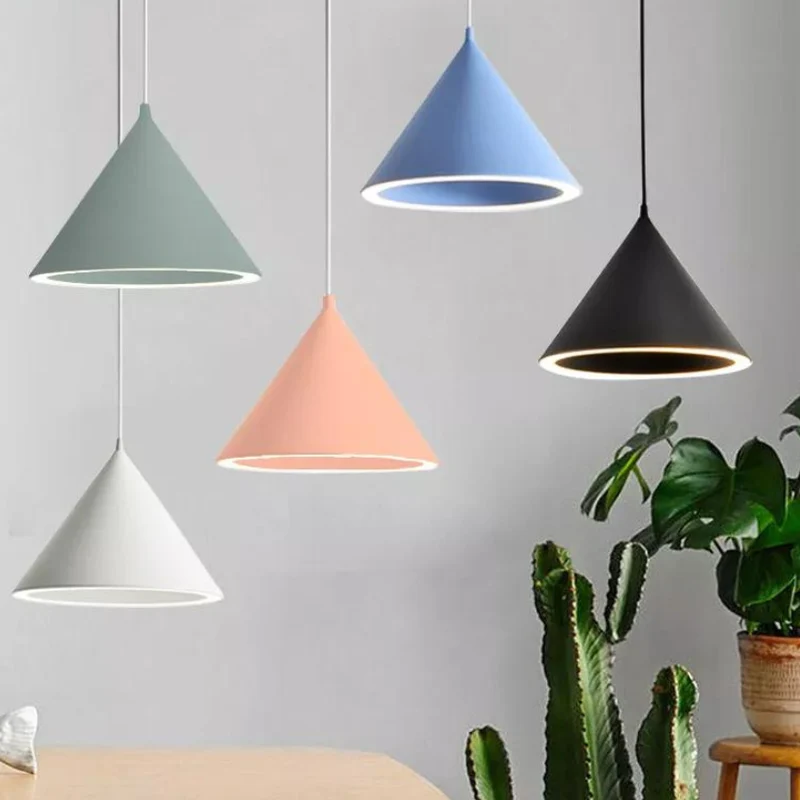 Kinder-Hängeleuchte Moderne Deko Kegelform Langlebig – Pastel
