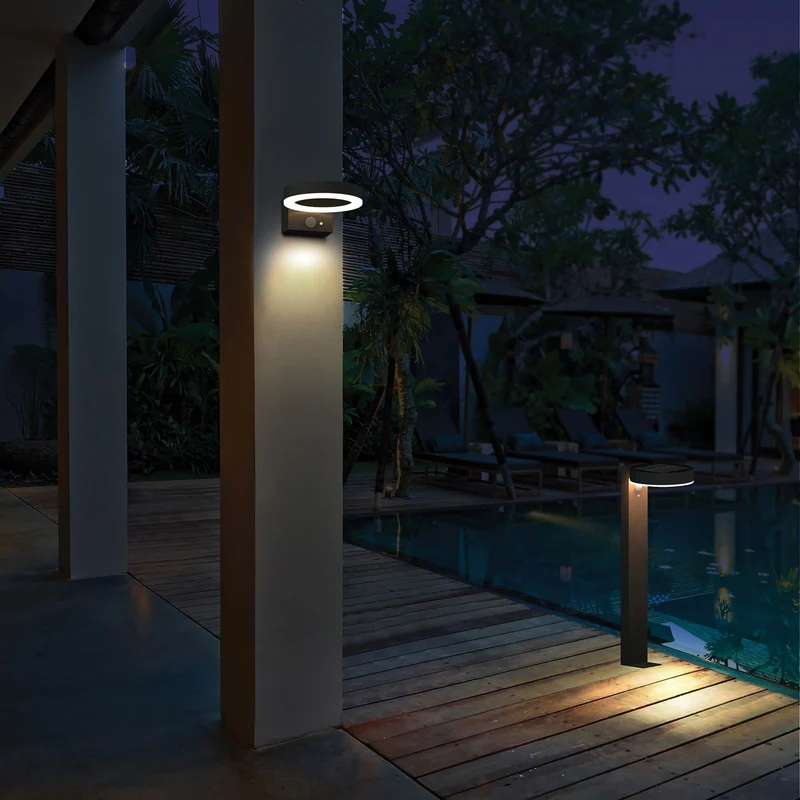 Shada 1000565 LED Solar Garten Wegeleuchte mit Sensor 6W 600lm 2700K - LED's Light