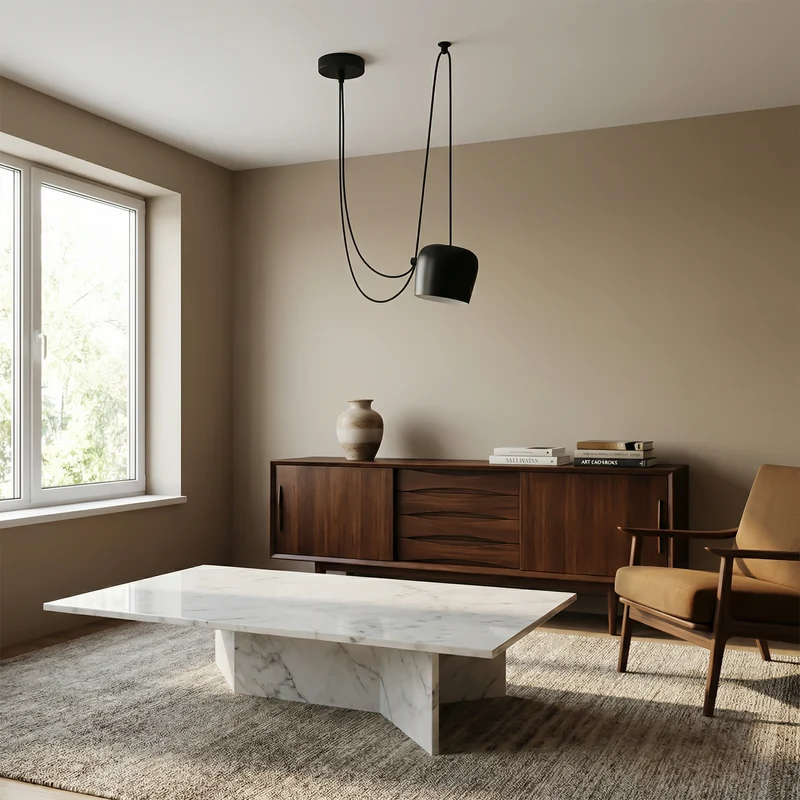Minimalistische Metall-Hängeleuchte Innen 45 cm – Indusline