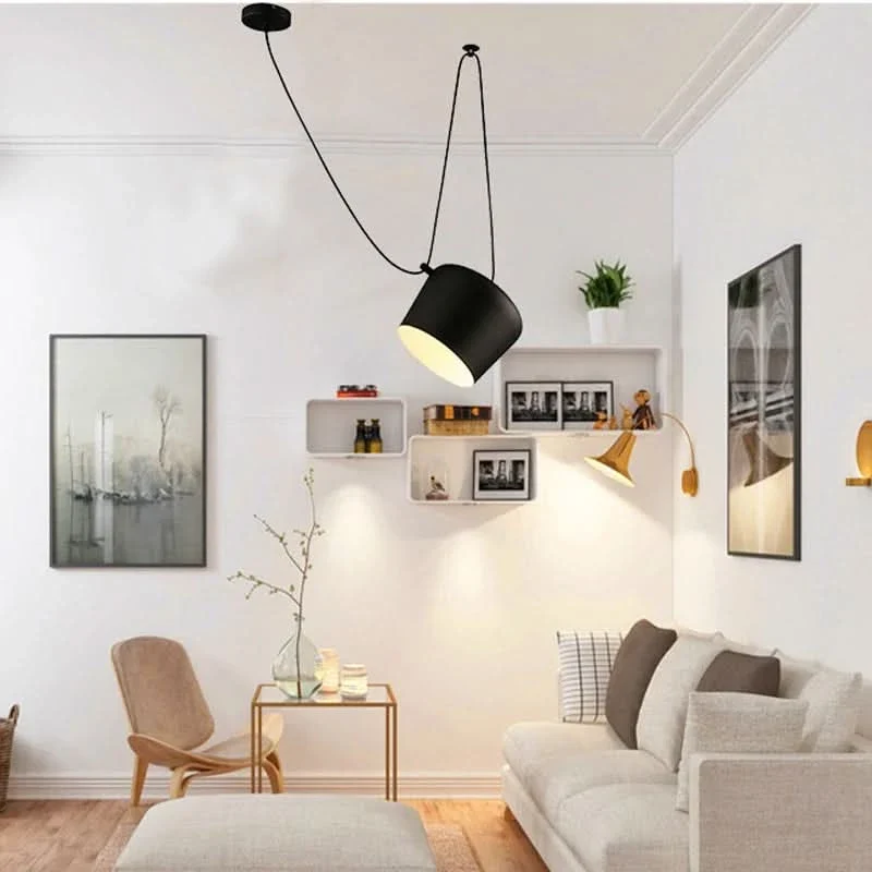 Minimalistische Metall-Hängeleuchte Innen 45 cm – Indusline