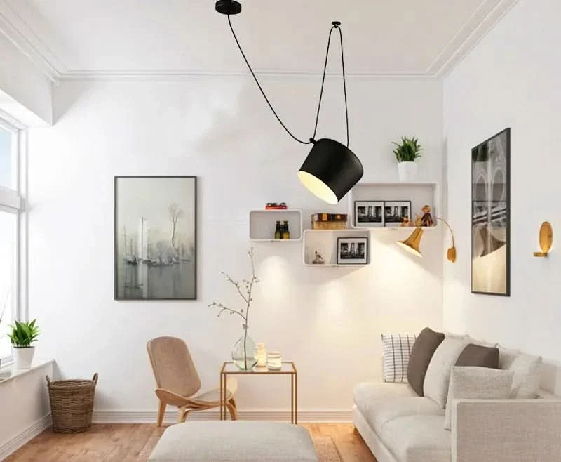Minimalistische Metall-Hängeleuchte Innen 45 cm – Indusline