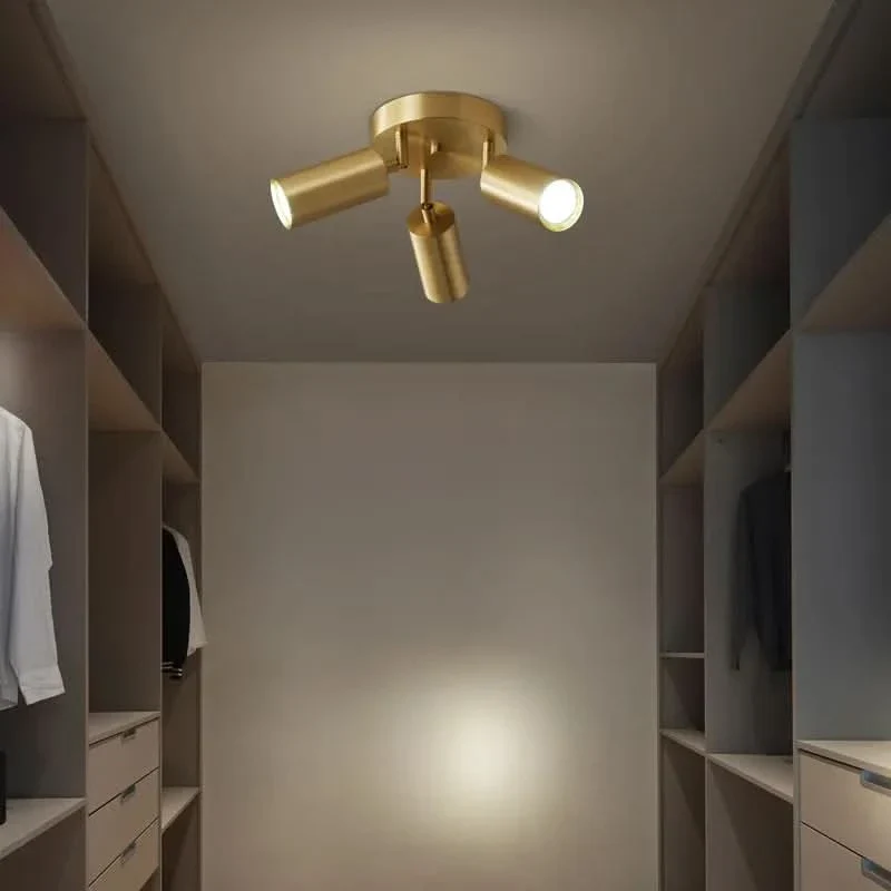 Minimalistische Deckenleuchte Gold Doppel-LED Moderne Eleganz – Laiton