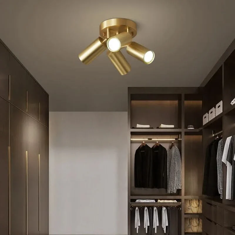 Minimalistische Deckenleuchte Gold Doppel-LED Moderne Eleganz – Laiton