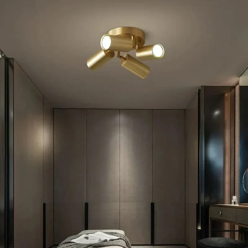 Minimalistische Deckenleuchte Gold Doppel-LED Moderne Eleganz – Laiton