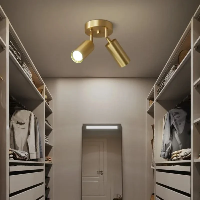 Minimalistische Deckenleuchte Gold Doppel-LED Moderne Eleganz – Laiton