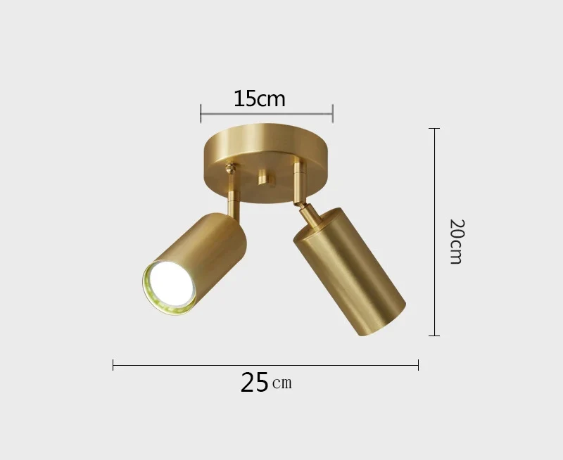 Minimalistische Deckenleuchte Gold Doppel-LED Moderne Eleganz – Laiton