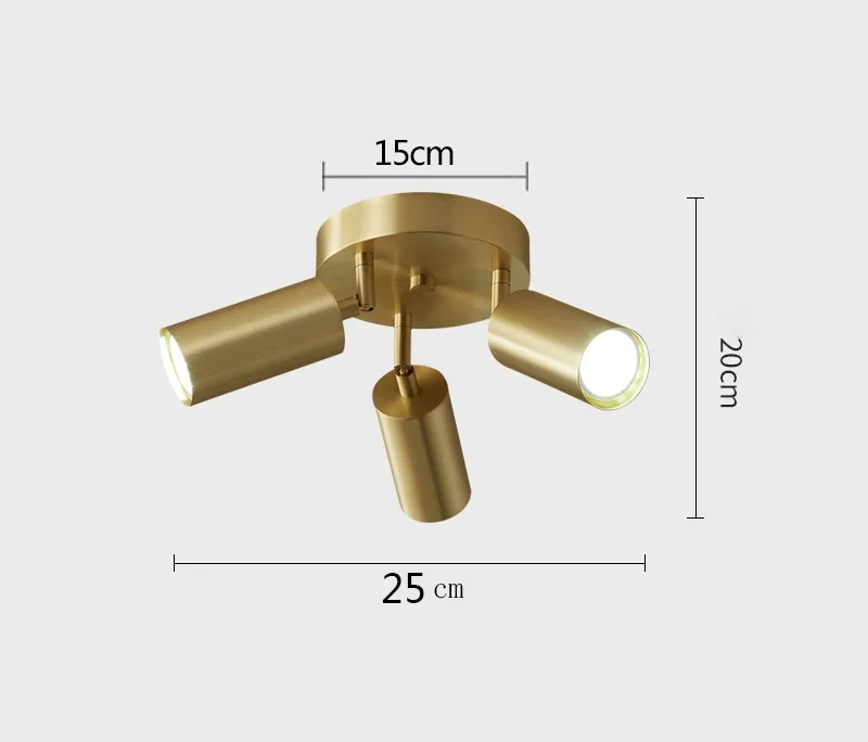 Minimalistische Deckenleuchte Gold Doppel-LED Moderne Eleganz – Laiton
