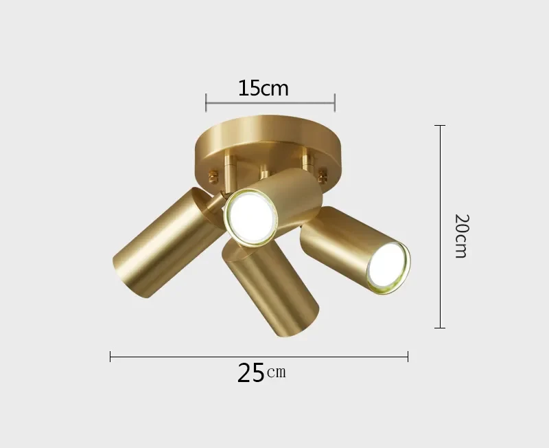 Minimalistische Deckenleuchte Gold Doppel-LED Moderne Eleganz – Laiton