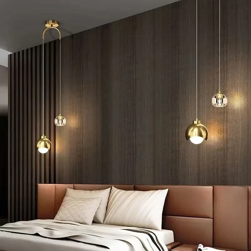 Sanfte Ambiente-Hängelampe Clip Leuchte Gold Nordisches Design – Élégance
