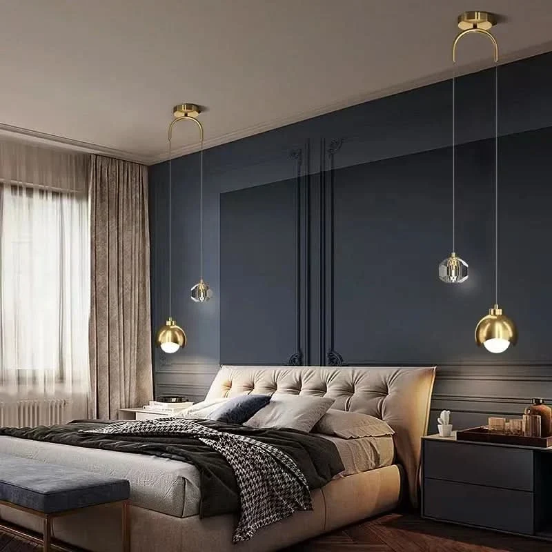 Sanfte Ambiente-Hängelampe Clip Leuchte Gold Nordisches Design – Élégance