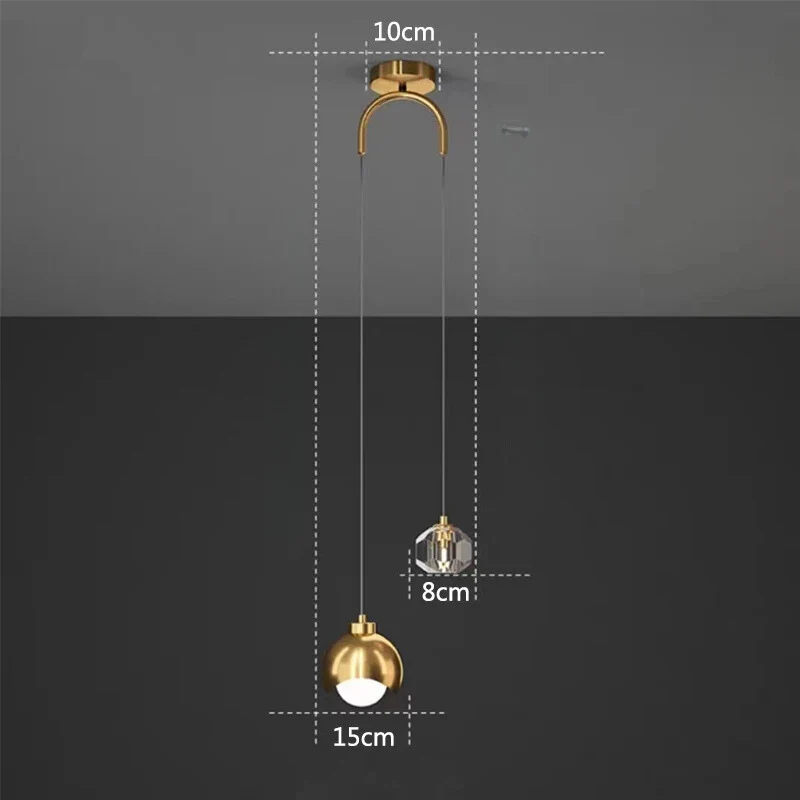 Sanfte Ambiente-Hängelampe Clip Leuchte Gold Nordisches Design – Élégance