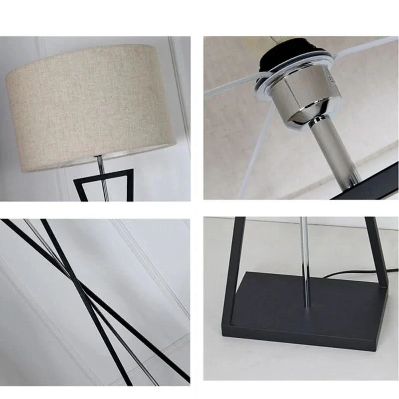 Hochwertige Stehlampe Eisen-Finish Stoff Sanftes Licht – Eleganza