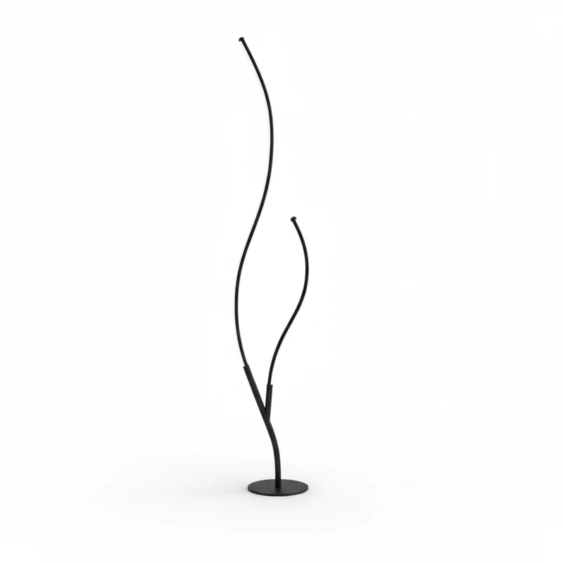 Moderne Stehlampe mit zwei Armen Warme Atmosphäre Langlebig – Duo