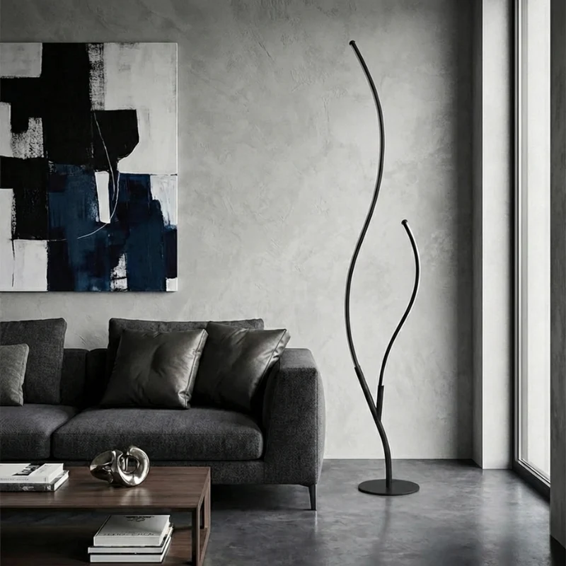 Moderne Stehlampe mit zwei Armen Warme Atmosphäre Langlebig – Duo