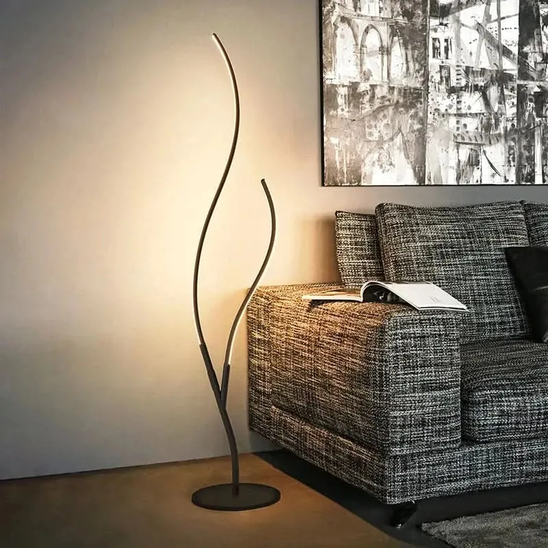Moderne Stehlampe mit zwei Armen Warme Atmosphäre Langlebig – Duo