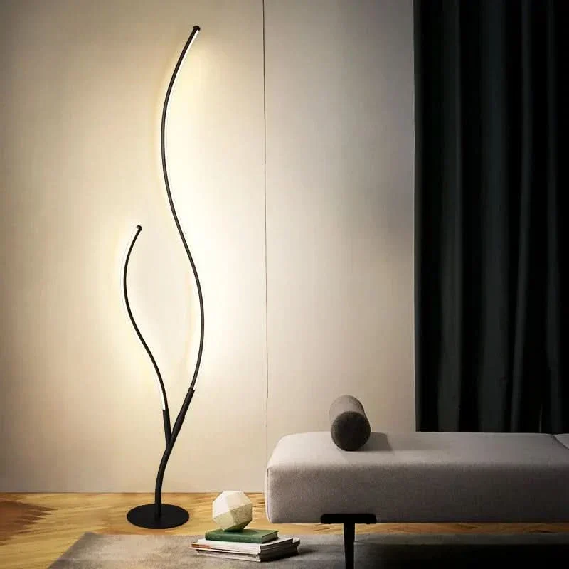 Moderne Stehlampe mit zwei Armen Warme Atmosphäre Langlebig – Duo