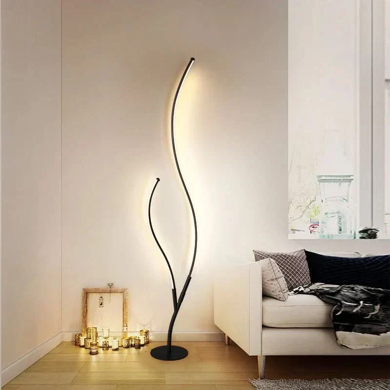 Moderne Stehlampe mit zwei Armen Warme Atmosphäre Langlebig – Duo