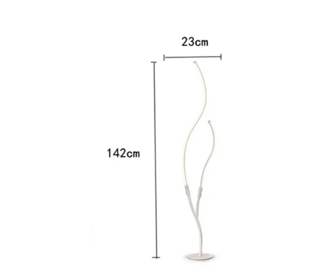Moderne Stehlampe mit zwei Armen Warme Atmosphäre Langlebig – Duo