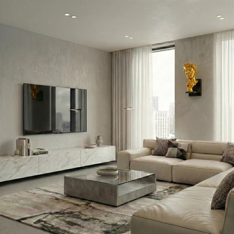 Zeitlose Deko-Wandleuchte aus skulptiertem Harz, eleganter Stil – Luxella