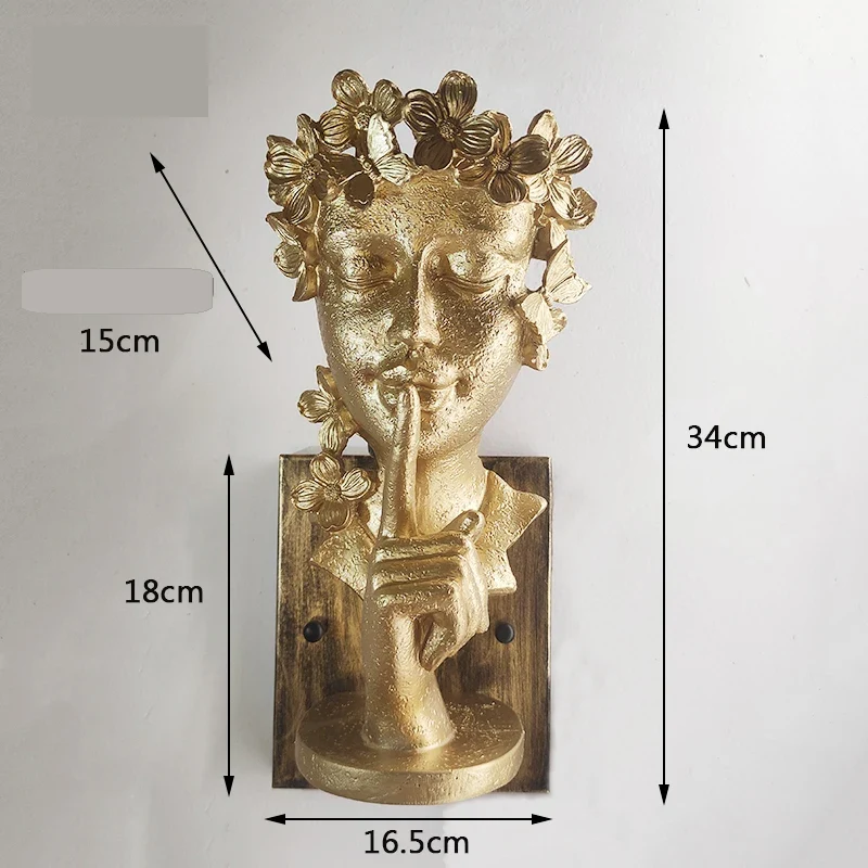 Zeitlose Deko-Wandleuchte aus skulptiertem Harz, eleganter Stil – Luxella