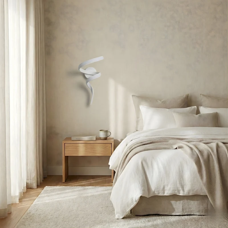 Wandleuchte mit Wirbel-Design Diffuses Licht – Spirale
