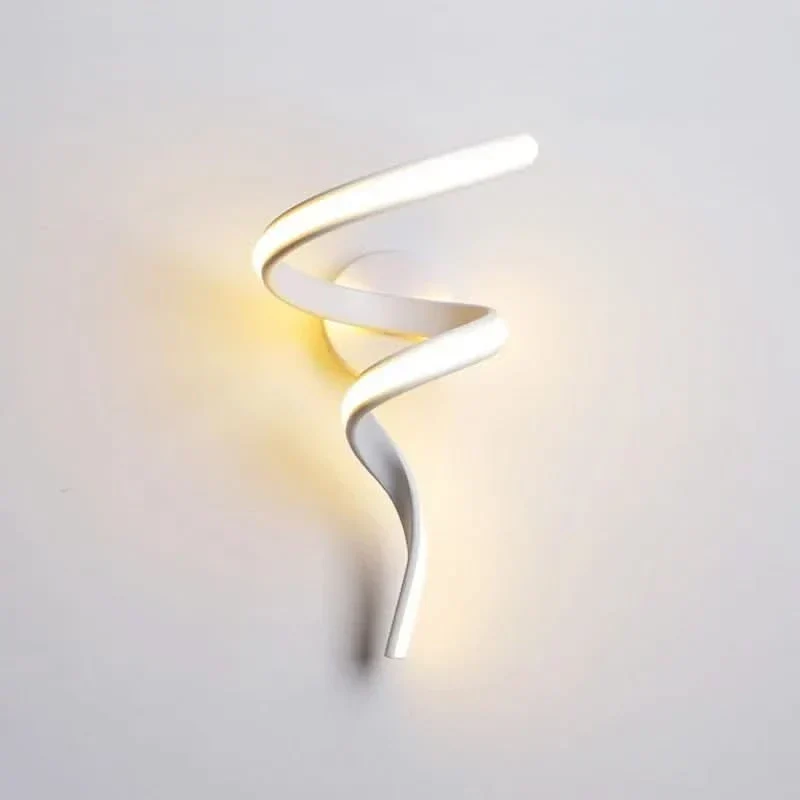 Wandleuchte mit Wirbel-Design Diffuses Licht – Spirale