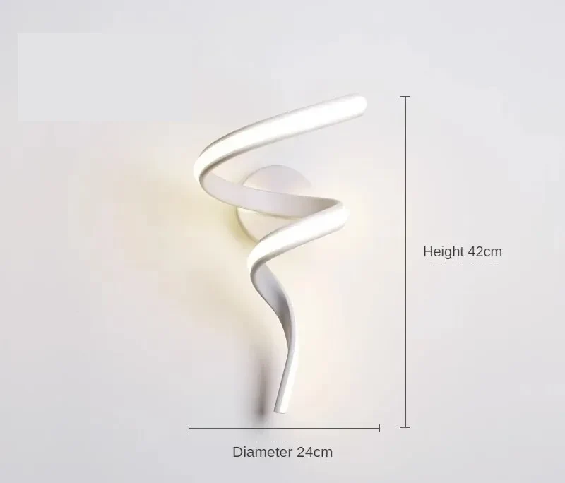 Wandleuchte mit Wirbel-Design Diffuses Licht – Spirale