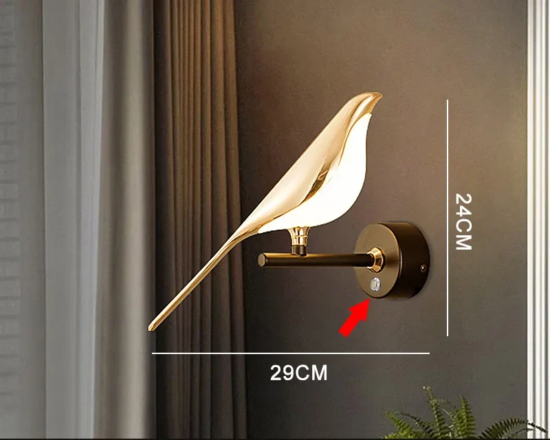 Wandleuchte Natur Eleganz Originelles Design – Birdy
