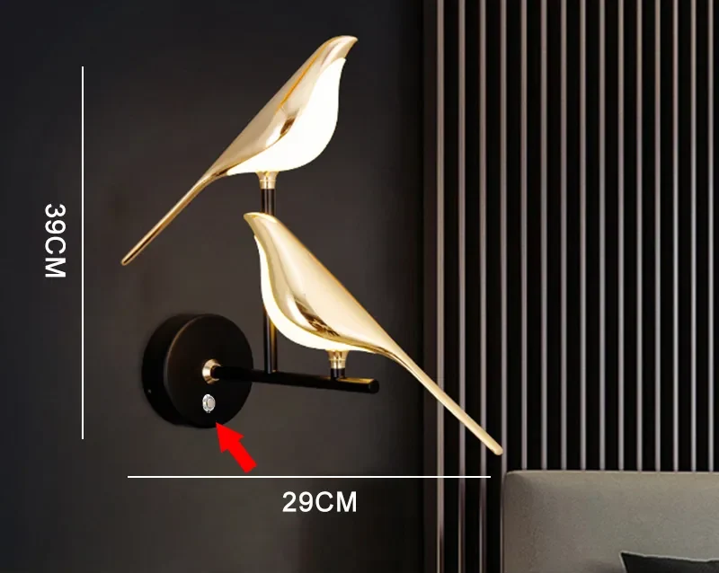 Wandleuchte Natur Eleganz Originelles Design – Birdy