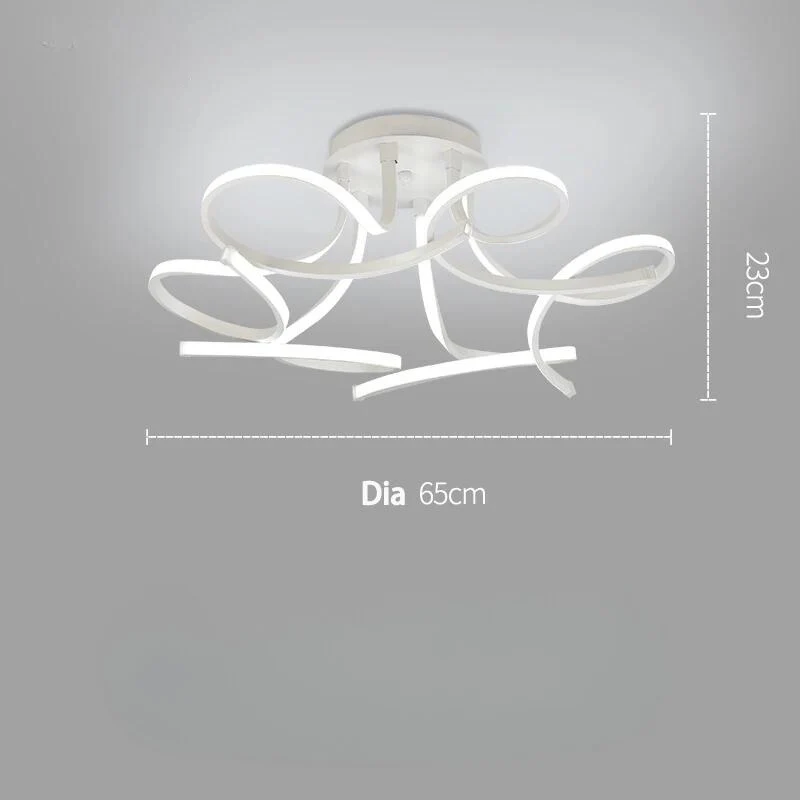 Zeitgenössische Deckenleuchte in Blumenform, luftiger Stil – Subtilo