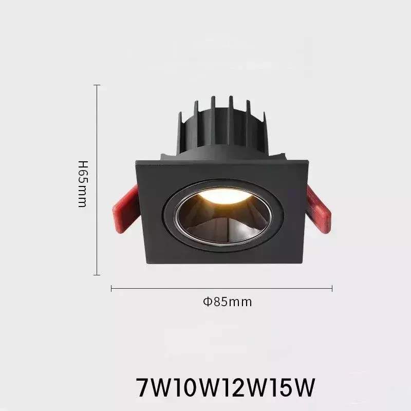 LED-Einbaustrahler Verstellbare Beleuchtung Quadratisches Design – Nik