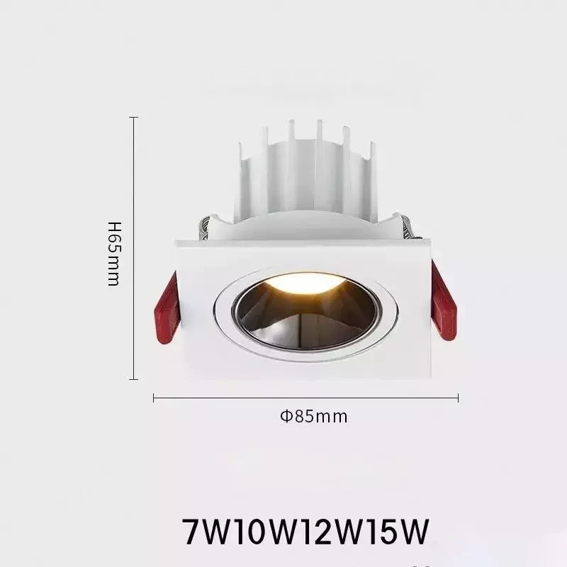 LED-Einbaustrahler Verstellbare Beleuchtung Quadratisches Design – Nik