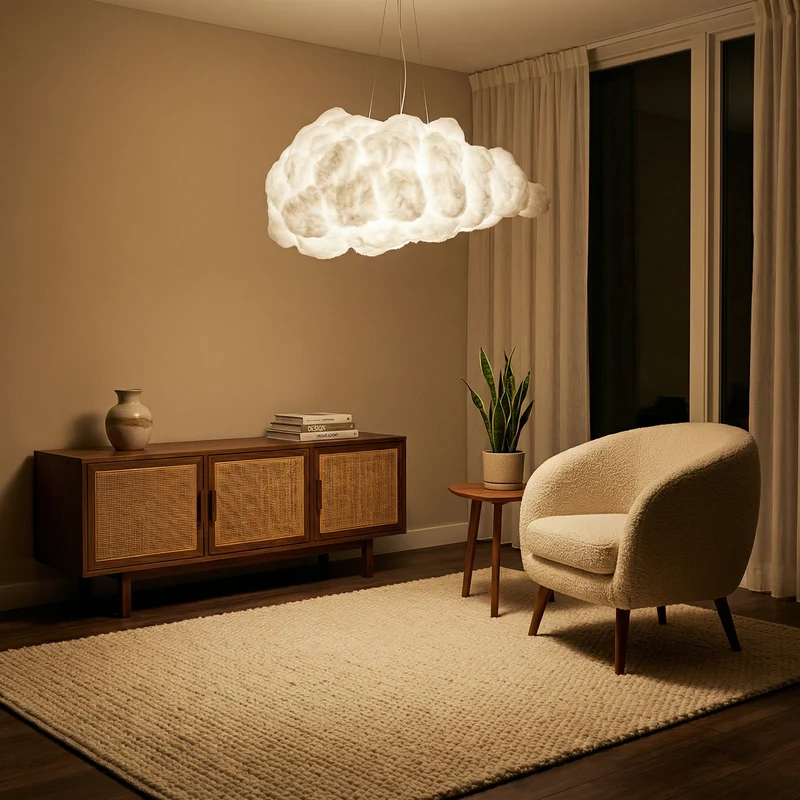 Originale Wolkenförmige Hängelampe für Gemütliche Atmosphäre – Nuage Lumineux