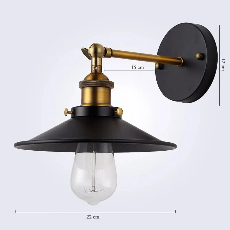 Wandleuchte Metall Retro-Industrie Stil Elegant – Auralux