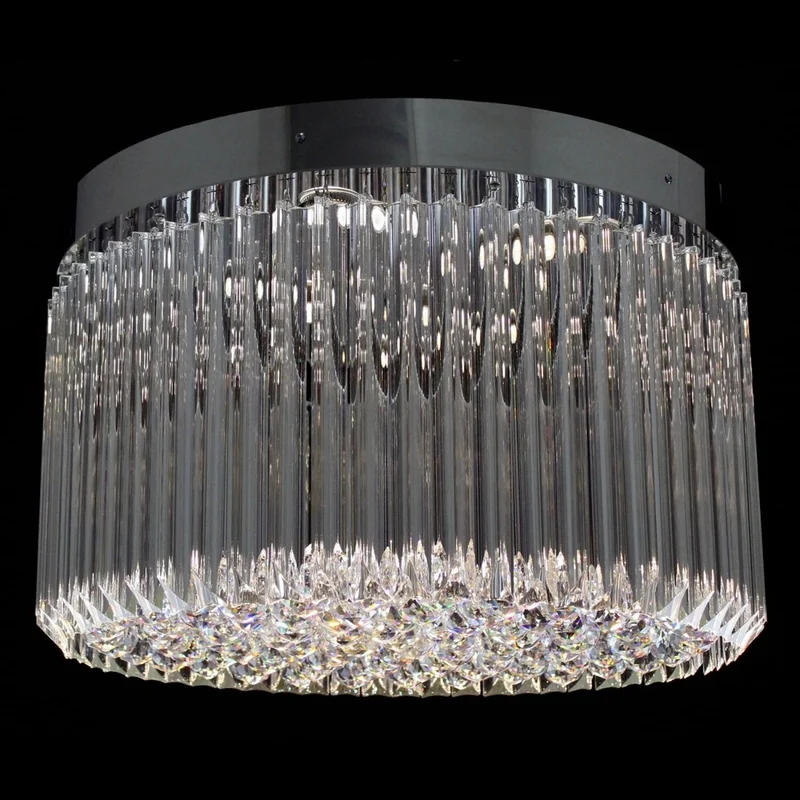 Casa Padrino Luxus Kristall Kronleuchter Silber Ø 60 x H. 37 cm - Prunkvolle Messing Kronleuchter mit böhmischem Kristallglas - Barock Möbel - Edel & Prunkvoll