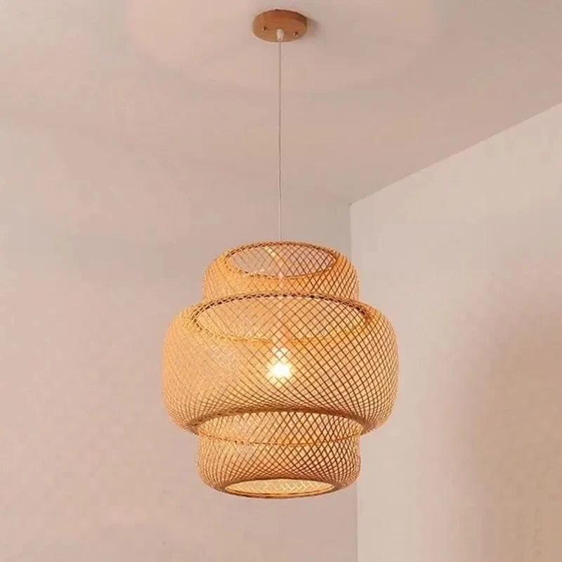 Handgefertigte Hängelampe aus Bambus, exotischer Stil – Zen Bambou