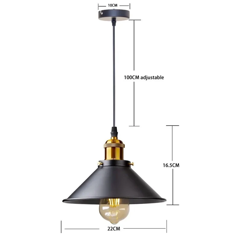 Vintage-Hängelampe mit verstellbaren Kabeln für elegantes Ambiente – Éclats Rétro