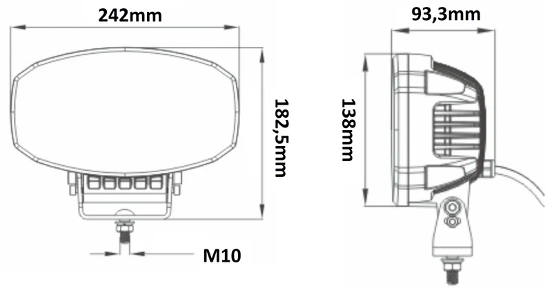 LED-Spot-Fernscheinwerfer mit Tagfahrlicht