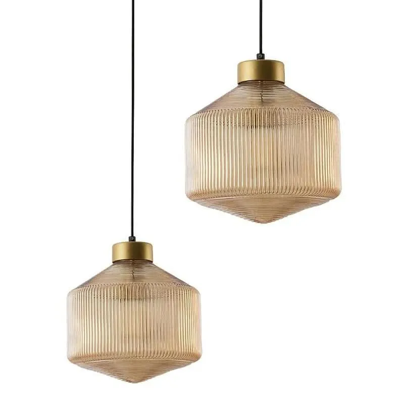 Moderne Hängelampe aus Glas und Metall, Schicke Atmosphäre – Racow