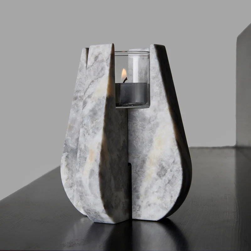 Marble Candleholder DROP by Alessandra Grasso for Kimano