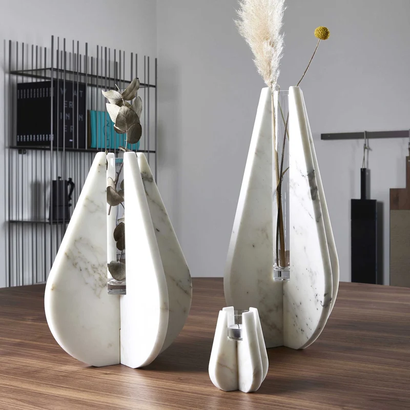 Marble Candleholder DROP by Alessandra Grasso for Kimano