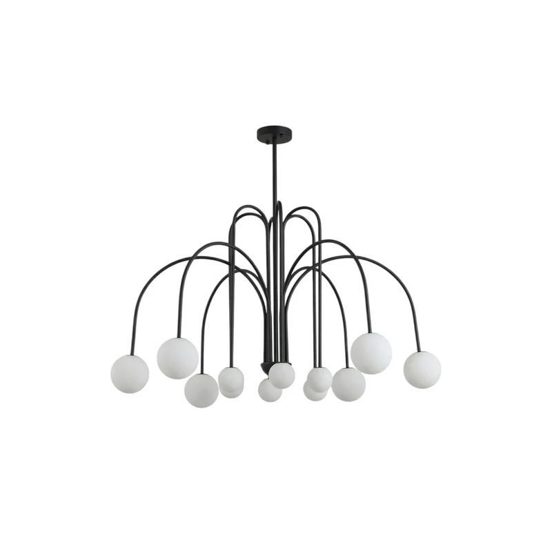 Hochwertiger Kronleuchter Skulpturales Element Mediterraner Stil – Forgiato