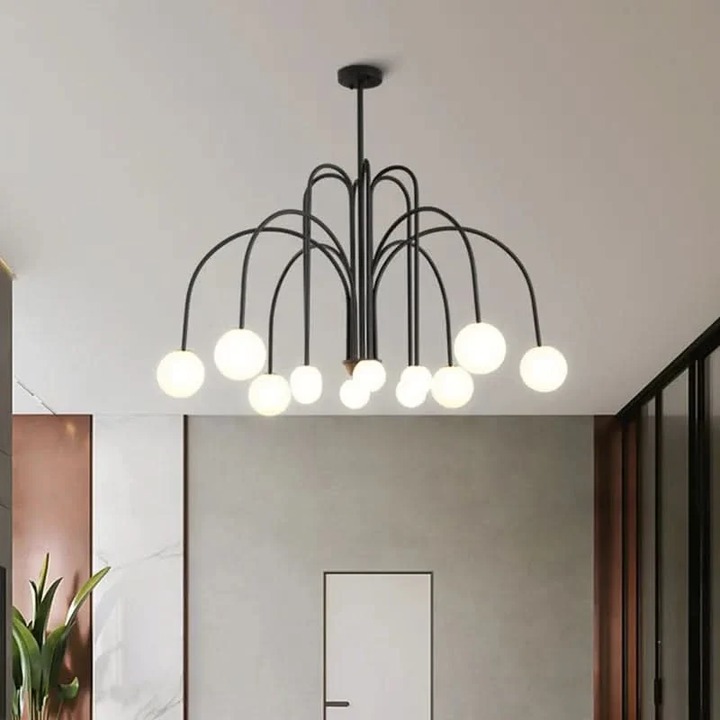 Hochwertiger Kronleuchter Skulpturales Element Mediterraner Stil – Forgiato