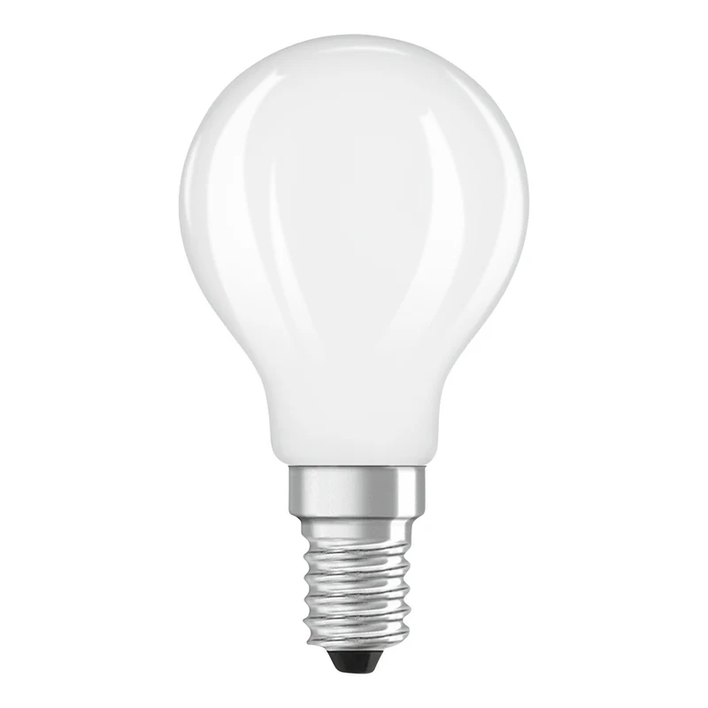 OSRAM LED-Lampen, klassische Miniballform, 40 Watts Ersatz, E14, P-shape, 2700 Kelvin, Warm weiß, Klares Glas, 2-er Pack