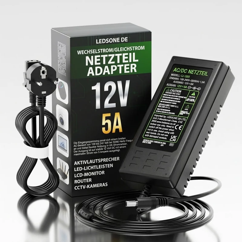 12V Netzteil - 2/5/10A – EU-Stecker~2838